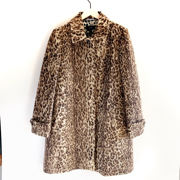 J. Crew Jackets & Blazers - J. Crew Leopard Coat winter jacket wool size 16